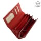 Portefeuille en cuir femme croco Nicole rouge C72401-603