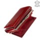 Portefeuille femme en cuir Nicole Croco rouge C55021-014