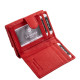 Leren damesportemonnee LA SCALA Luxe echt leer ANV208 rood