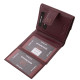 Damen-Geldbörse aus Leder mit Laserschnittmuster SLV120 Burgund