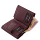 Damen-Geldbörse aus Leder mit Laserschnittmuster SLV120 Burgund