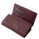 Női bőr pénztárca lézer-vágott mintával SLV452 bordó