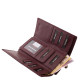 Női bőr pénztárca lézer-vágott mintával SLV452 bordó