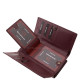 Női bőr pénztárca lézer-vágott mintával SLV452 bordó