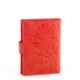 Women's card holder with printed pattern NY-8 red
