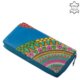 Women's wallet with fashionable pattern GIULTIERI turquoise SZI4373