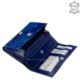 Women's wallet with a unique pattern GIULTIERI blue SSH068