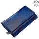 Damenbrieftasche mit einzigartigem Muster GIULTIERI blau SSH108