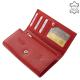 Women's wallet LA SCALA genuine leather DCO064 red