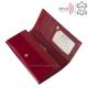 Portefeuille femme en cuir verni avec protection RFID Rovicky rouge 8801-MIR