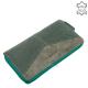 Women's wallet made of genuine leather Giultieri TRI01 green