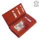 Damesportemonnee van echt leer Giultieri TRI108 rood