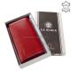Women's wallet made of genuine leather La Scala ABA100 red