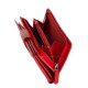 Portefeuille femme en cuir véritable La Scala DGN192 rouge