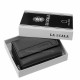 Damenbrieftasche aus echtem Leder La Scala DGN36 schwarz