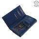 Women's genuine leather wallet La Scala POP155 dark blue