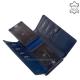 Women's genuine leather wallet La Scala POP452 dark blue