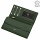 Portefeuille femme en cuir véritable La Scala TGN1958 vert