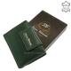 Дамски портфейл от естествена кожа Sylvia Belmonte ZEN11259 тъмно зелен