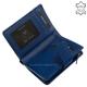 Portefeuille femme en cuir véritable Sylvia Belmonte ZEN192 bleu foncé