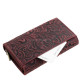 Women's wallet with flower pattern Sylvia Belmonte genuine leather DVM100 burgundy