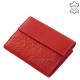 Women's wallet with floral pattern Giultieri SCV120 red