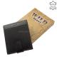 Genuine leather wallet black - gray WILD BEAST SWC1021 / T