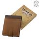 Wallet made of genuine leather light brown - brown WILD BEAST SWC6002L / T