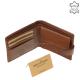 Sporty light brown leather wallet GreenDeed PF03 / T