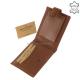 Sporty light brown leather wallet GreenDeed PF09 / T