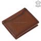 Sporty light brown leather wallet GreenDeed PF703