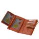 Pruhovaná kožená peňaženka Sylvia Belmonte oranžová 12684