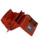 Sylvia Belmonte virágmintás női bőr pénztárca piros RM06