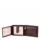 Moška denarnica Synchrony v darilni škatli temno rjave barve SN6002L
