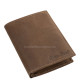Természetes felületű bőr irattartó pénztárca díszdobozban GreenDeed BHF3072 barna
