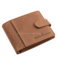 Valódi bőr férfi pénztárca átkapcsolóval GreenDeed világos barna BHB1021/T