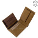 Herrenbrieftasche aus echtem Leder mit Karpfenmuster braun RFID VAPR09
