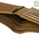 Genuine leather men's wallet with carp pattern brown RFID VAPR09