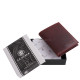 Genuine leather card holder in gift box La Scala ADQ1009 burgundy