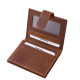 Genuine leather card holder in gift box La Scala ADQ1009/T light brown