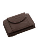 Valódi bőr kisméretű pénztárca kulcstartóval La Scala Luxury LNR09 barna