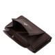 Valódi bőr kisméretű pénztárca kulcstartóval La Scala Luxury LNR09 barna