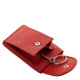 Valódi bőr kisméretű pénztárca kulcstartóval La Scala Luxury LNR09 piros