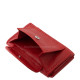 Valódi bőr kisméretű pénztárca kulcstartóval La Scala Luxury LNR09 piros