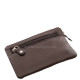 Valódi bőr kulcstartó aprópénztartóval La Scala Luxury LNR11 barna