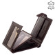 Vester Luksusowy skórzany męski portfel w pudełku prezentowym VES08 / T brązowy