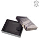 Vester Luksusowy skórzany męski portfel w pudełku prezentowym VES08/T czarny