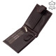 Vester Luksusowy skórzany męski portfel w pudełku prezentowym VES1021 / T brązowy