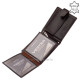 Elegancki skórzany portfel męski Vester Luxury w pudełku upominkowym VES6002L/T brązowy