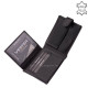 Vester Луксозен мъжки портфейл от естествена кожа с подаръчна кутия VES1027 / T черен